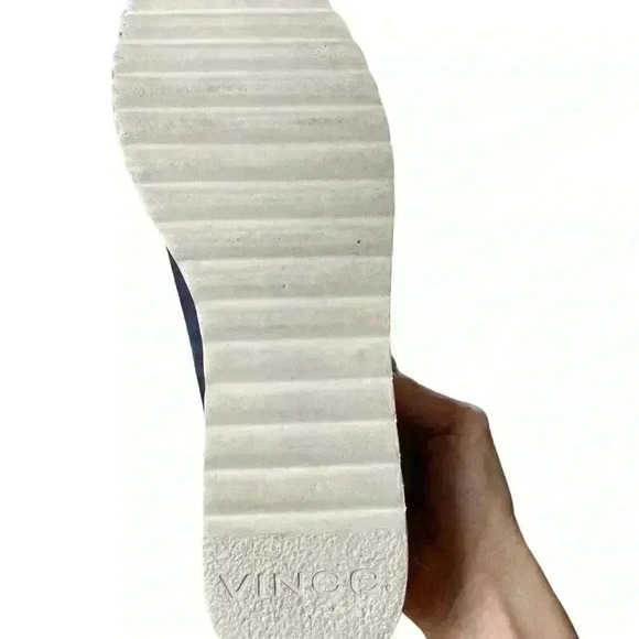 Vince Zeta Women's Navy Platform Loafers Slip-On Sneakers - Picture 6 of 10